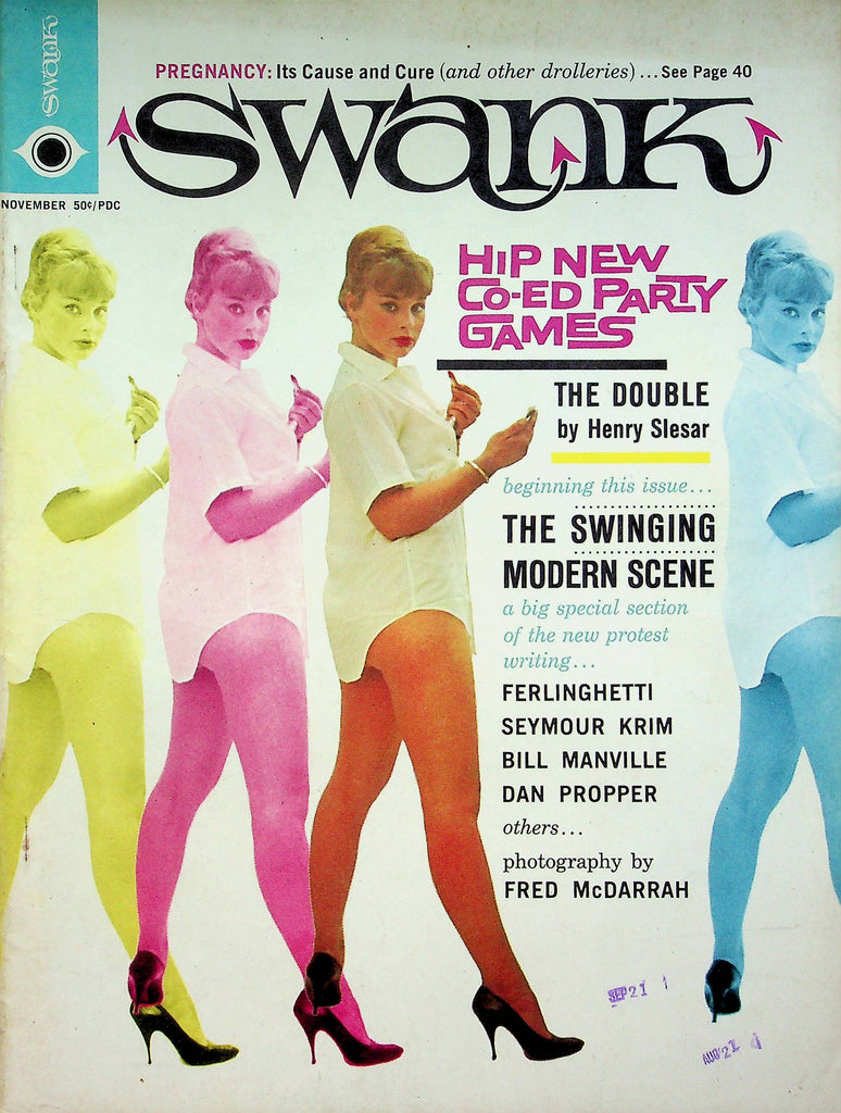 Swank Magazine Ferlinghetti Seymour Krim & Bill Manville November 1960 Vol.7 No.5 060722RP