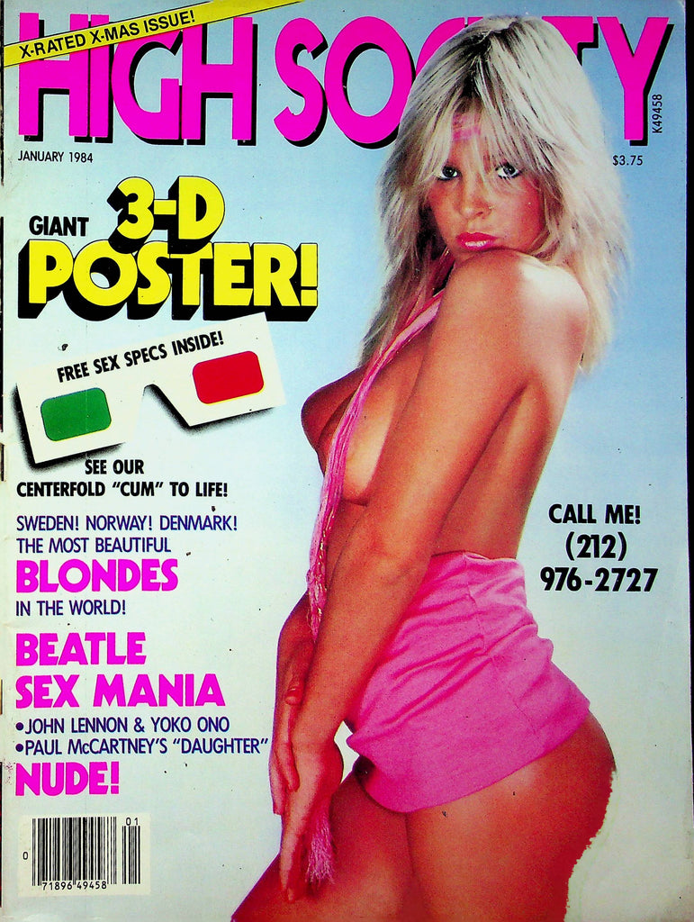 High Society Magazine Elsa & Dee Dee & Katrina January 1984 022223RP