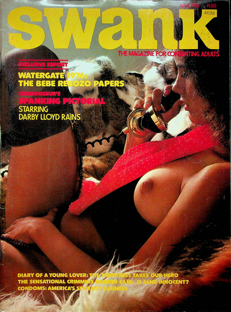 Swank Magazine The Bebe Rebozo Papers & Darby Lloyd Rains April 1976 051822RP