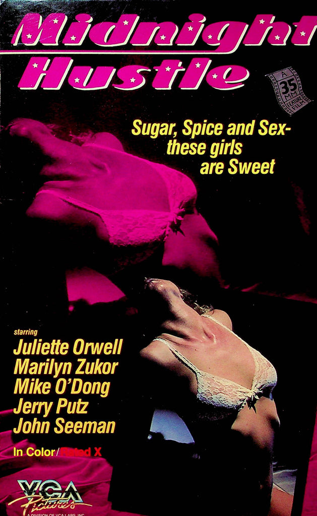 Adult VHS Movie Midnight Hustle Ft Juliette Orwell & Marilyn Zukor 1985 030723RPVHS2