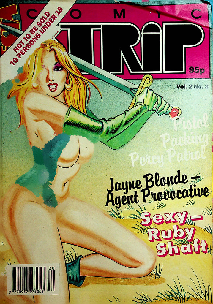 Fiesta Adult Comic Strip Magazine  Jayne Blonde / Sexy Ruby Shaft vol.2 #8  1990   012622lm-dm