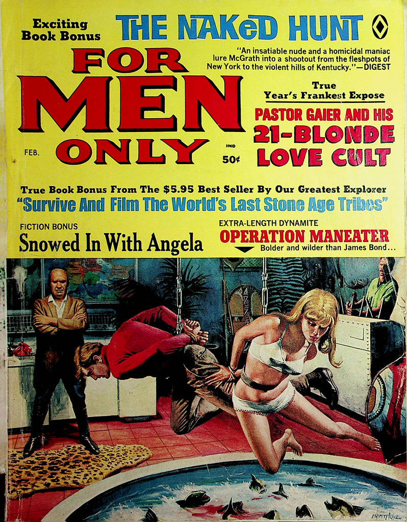 For Men Only Vintage Magazine  21-Blonde Love Cult  February 1969      112321lm-dm