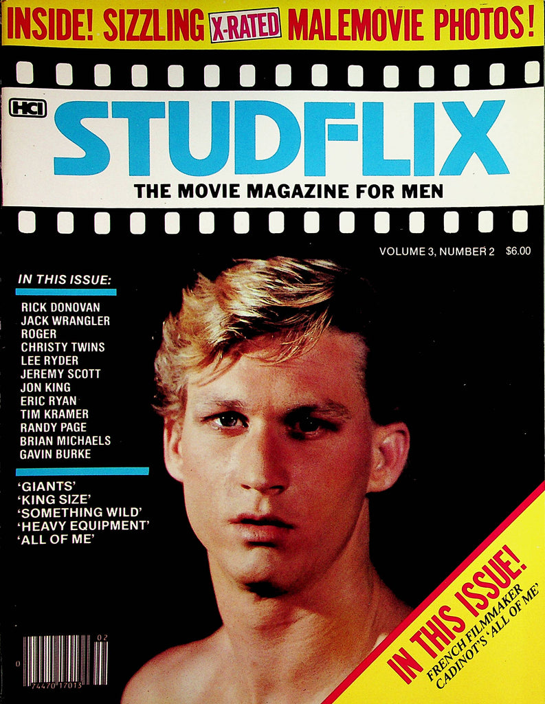 Studflix Gay Movie Magazine  Cover Guy Chris Allen / Rick Donovan   vol.3 #2  1984    022423lm-p