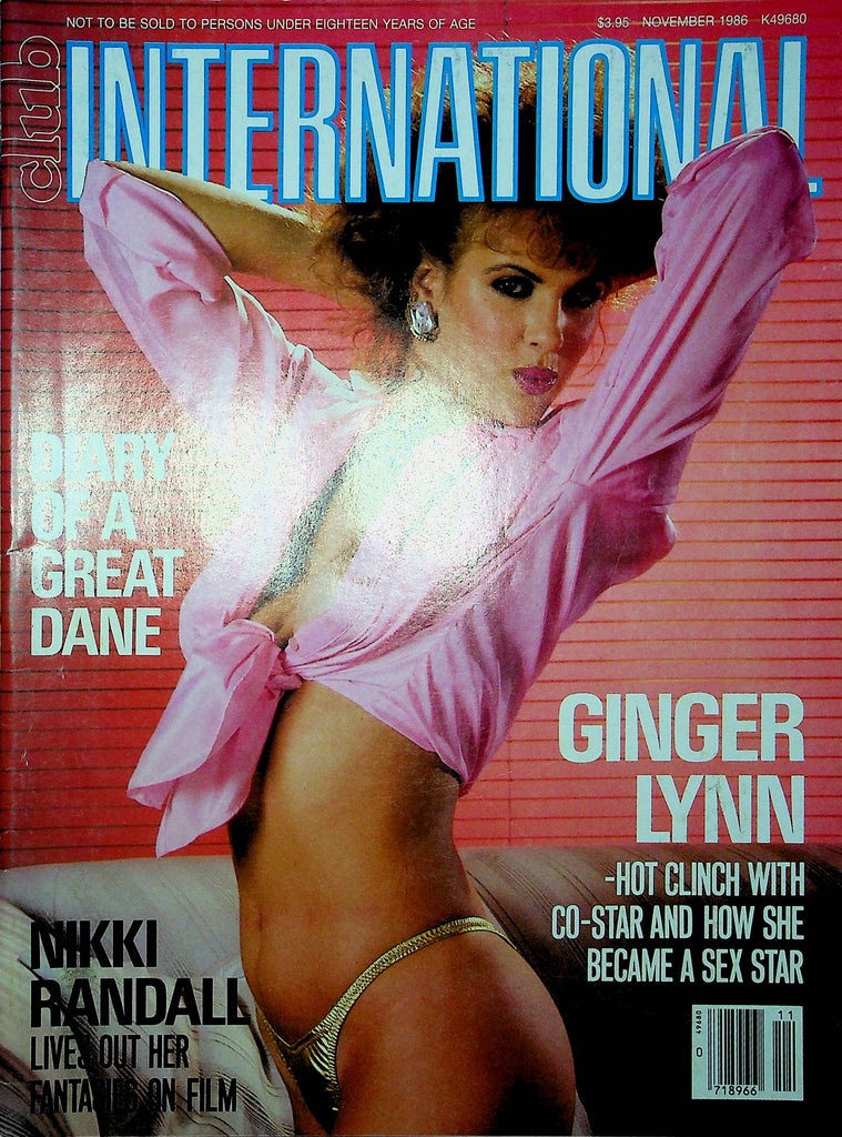 Club International Magazine Ginger Lynn & Nikki Randall November 1986 122722RP