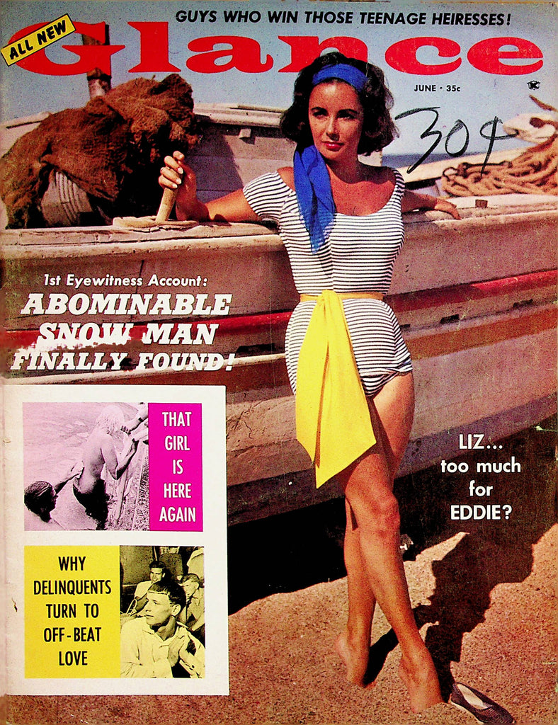 Glance Vintage Magazine  Liz Taylor / Jayne Mansfield  June 1960    070122lm-p