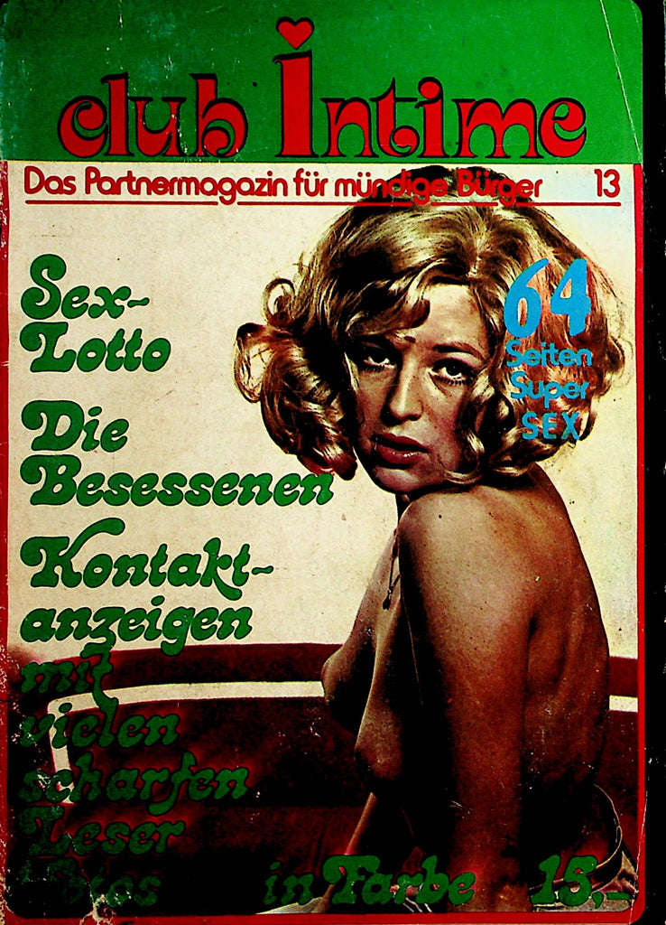 Club Intime German Magazine Sex-Lotto  #13 1970's   070820lm-sh