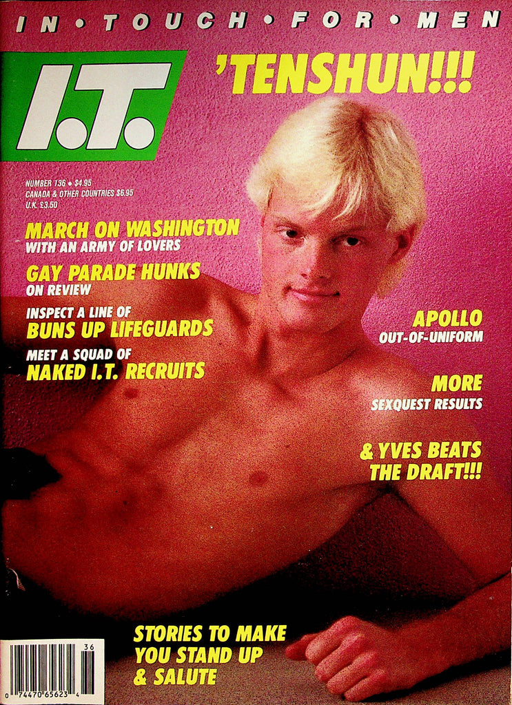 In Touch For Men Gay Magazine  Cover Guy Ken Atkins  #136  1988   080522lm-p2