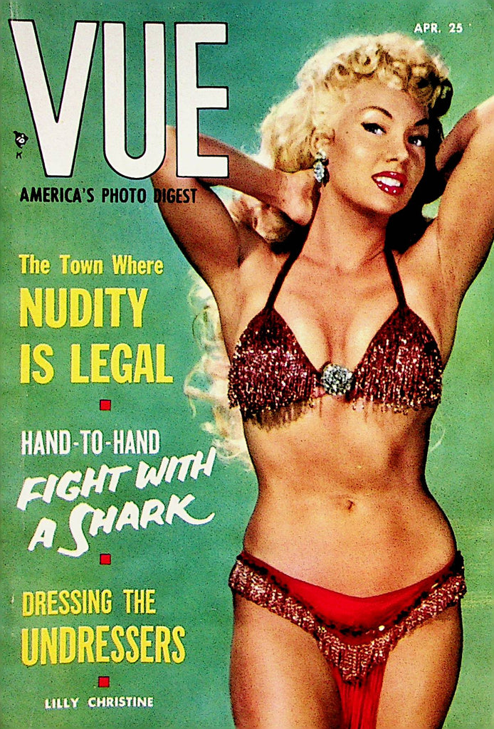 Vue Vintage Digest Magazine   Cover Girl Lilly Christine  /  inc.   April 1995  90322lm-p