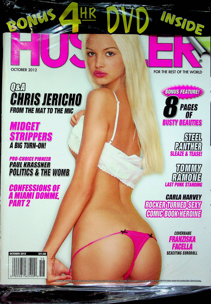 Hustler Magazine Franziska Facella & Tommy Ramone October 2012 SEALED W/DVD 012523RP