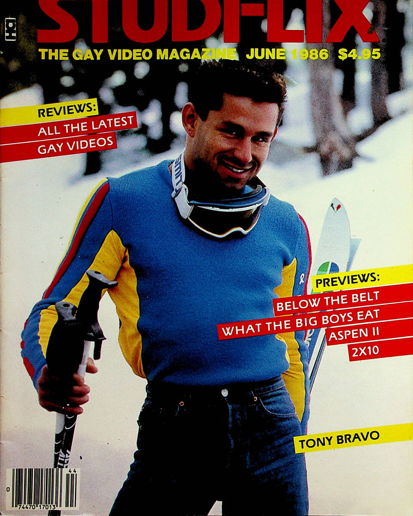 Studflix Gay Movie Magazine  Tony Bravo - Aspen II  June 1986    022423lm-p