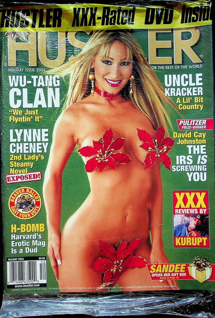 Hustler Magazine Lynne Cheney & Sandee Holiday 2004  new/sealed w/DVD   030726lmp