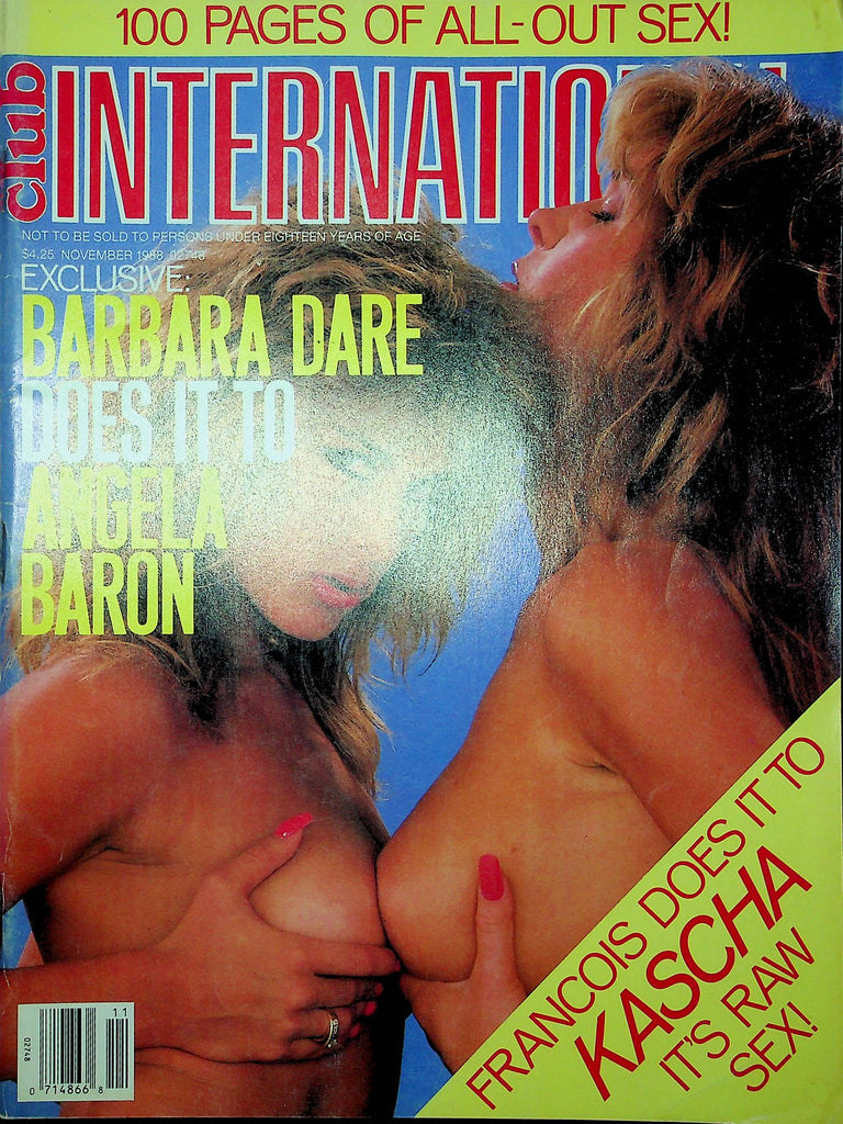 Club International Magazine Barbara Dare & Angela Baron November 1988 122722RP