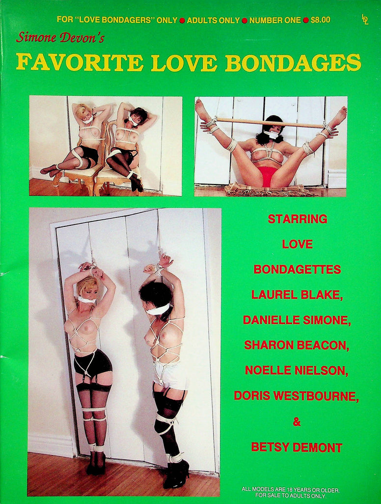 Simone Devon's Favorite Love Bondages Magazine Laurel Blake & Danielle Simone May 1991 No.1 122322RP