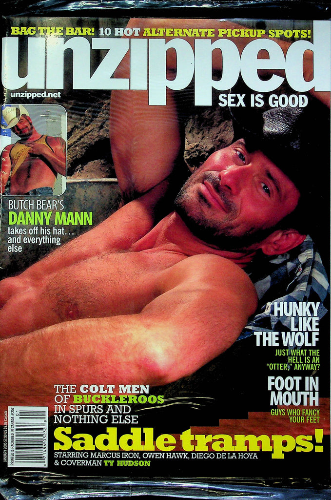 Unzipped Magazine Danny Mann & Marcus Iron & Owen Hawk January 2005 SEALED 081922RP