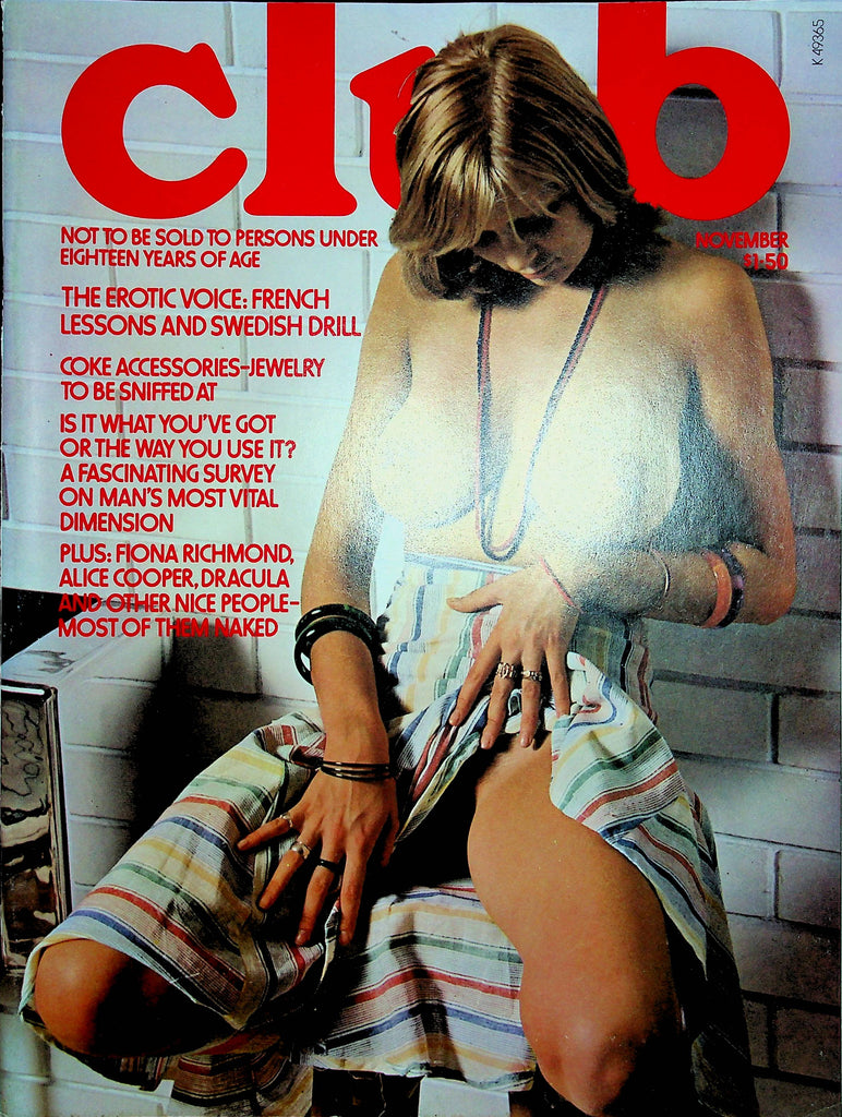 Club Magazine Fiona Richmond & Alice Cooper November 1975 112222RP2