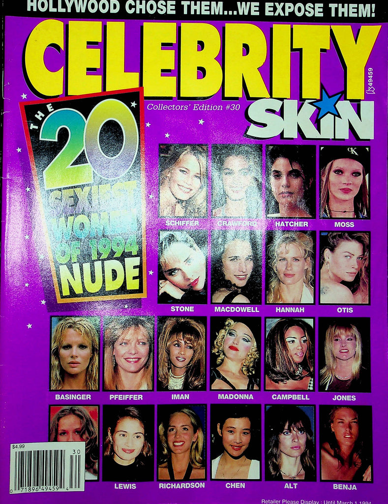 Celebrity Skin Magazine The 20 Sexiest Women Of 1994 #30 010223RP