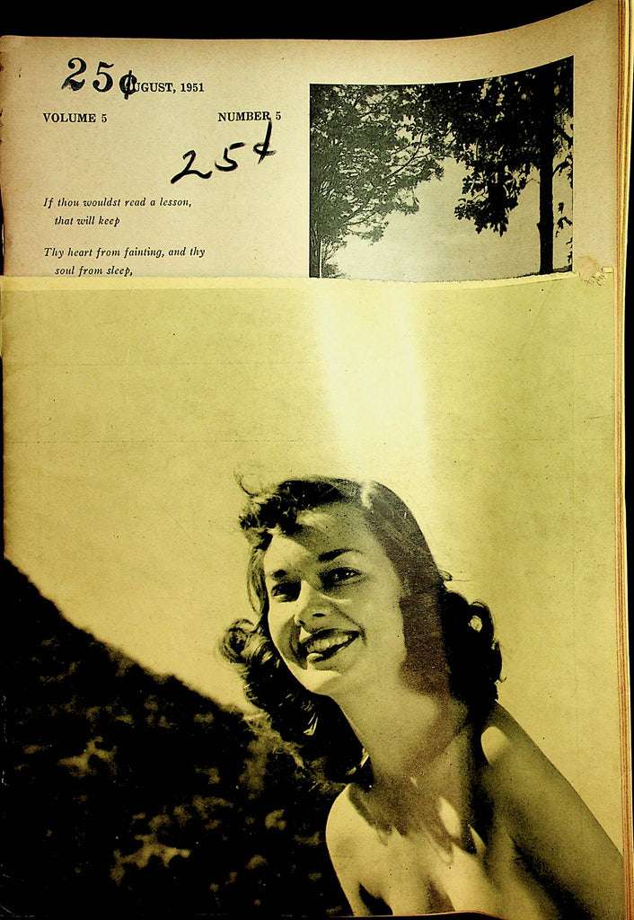 Sunbathing For Health Vintage Nudist  Magazine   August 1951   112621lm-dm