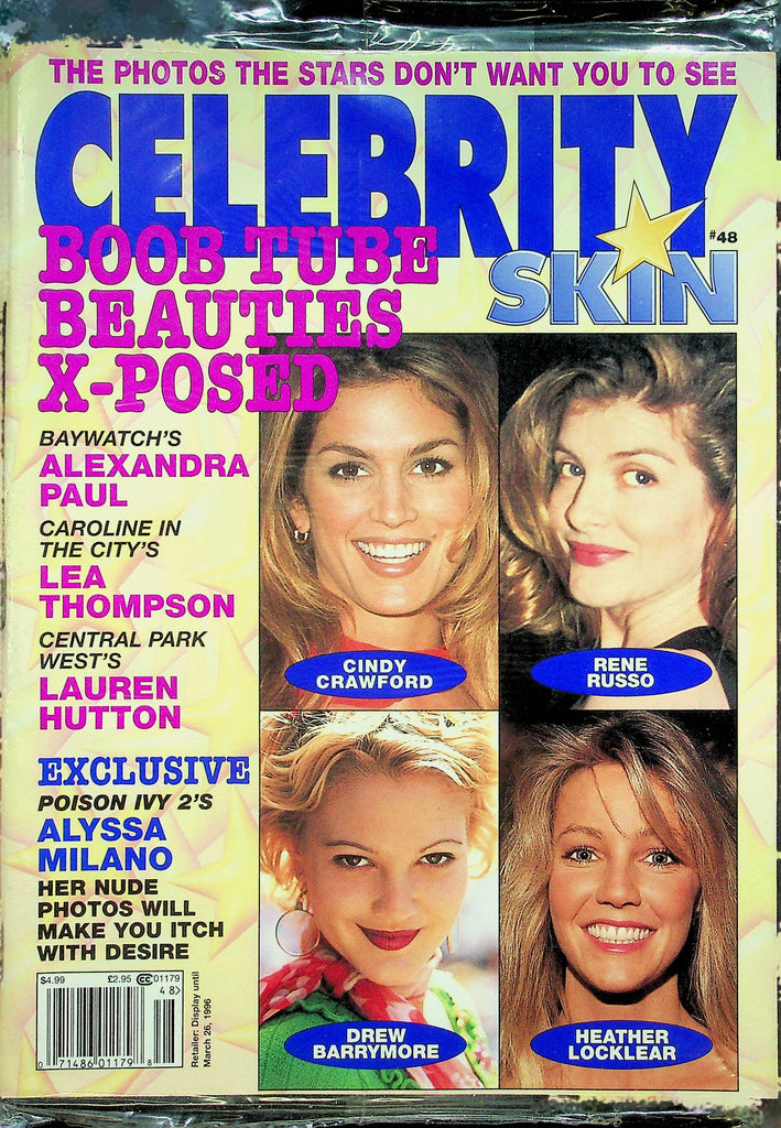 Celebrity Skin Magazine Cindy Crawford Rene Russo Drew Barrymore #48 SEALED 051022RP