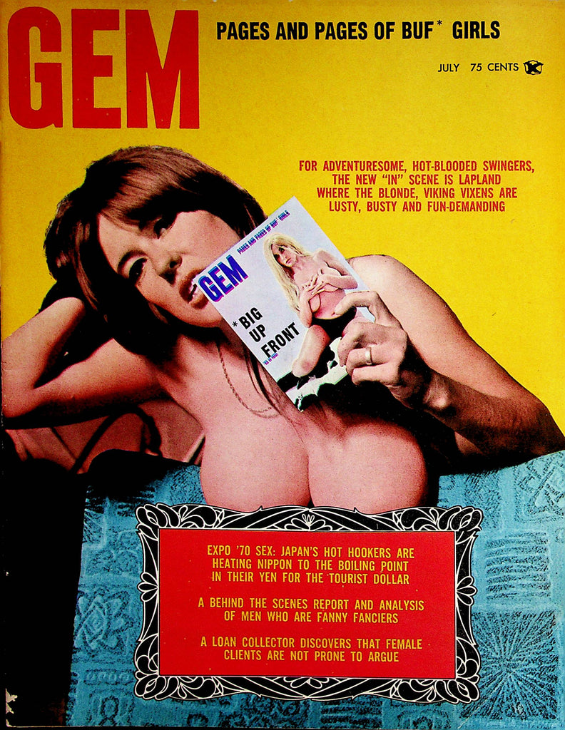 Gem Busty Magazine  Cover and Gem Of The Month Maddy  July 1970    101422lm-p