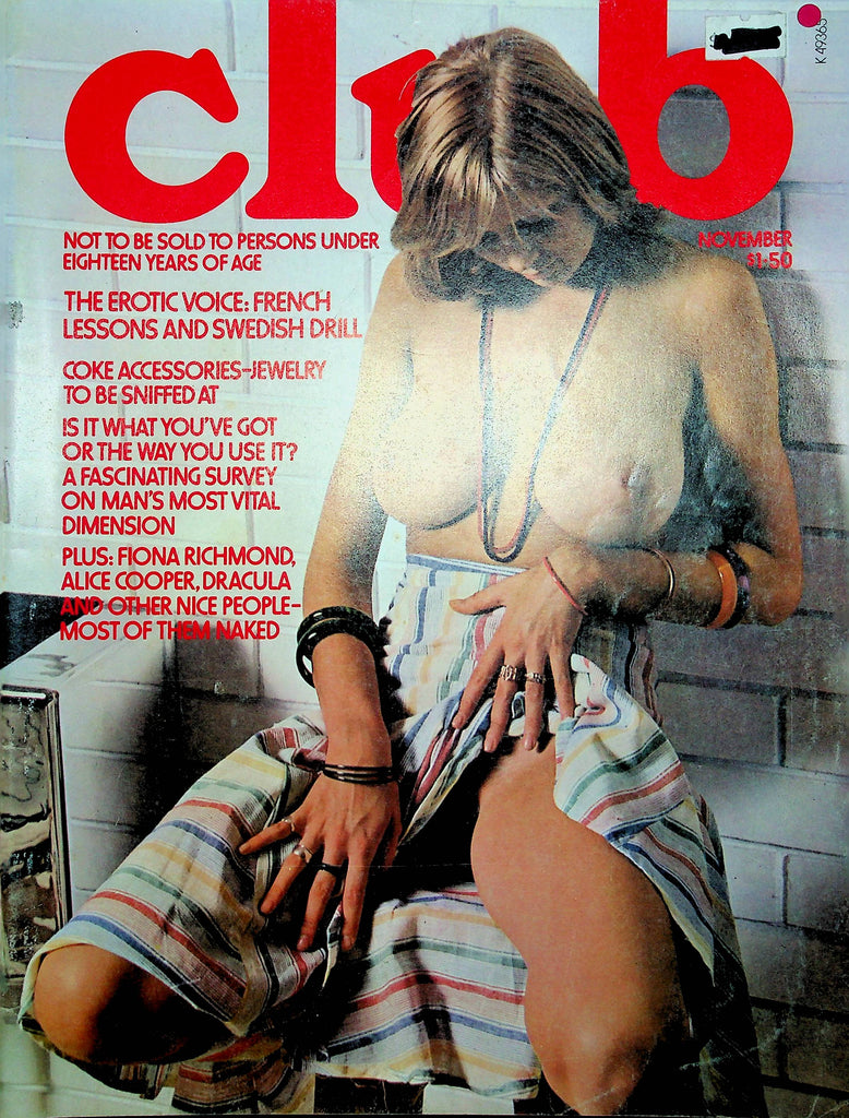 Club Magazine Fiona Richmond & Alice Cooper November 1975 112222RP2