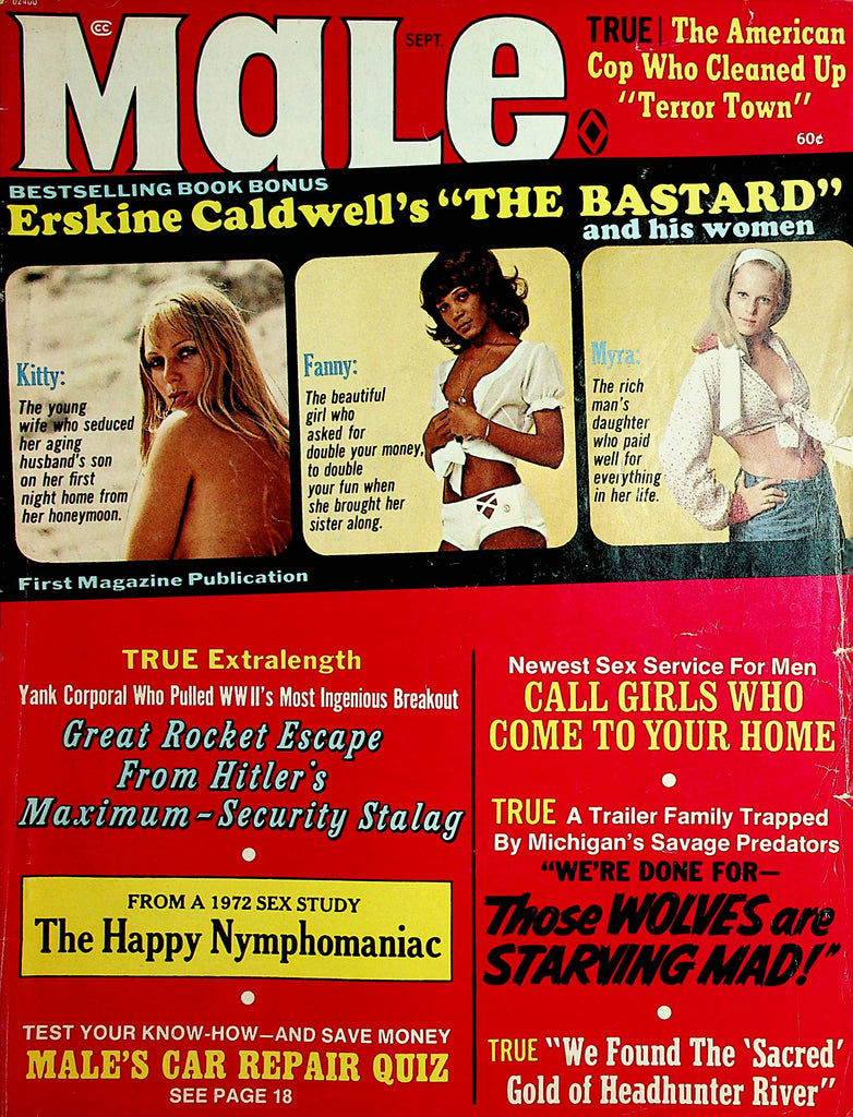 Male Vintage Magazine  Erskine Caldwell's "The Bastard" And His Women  September 1972   112321lm-dm