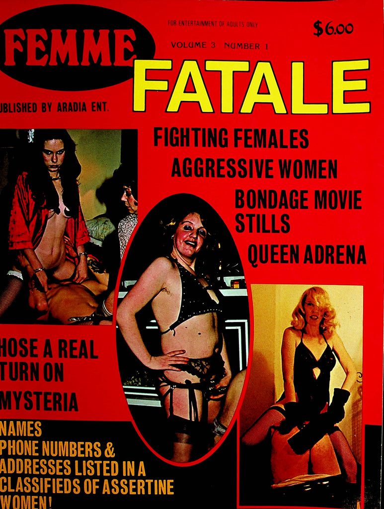 Femme Fatale Fetish Magazine  Queen Adrena  vol.3 #1  1970's   123121lm-dm