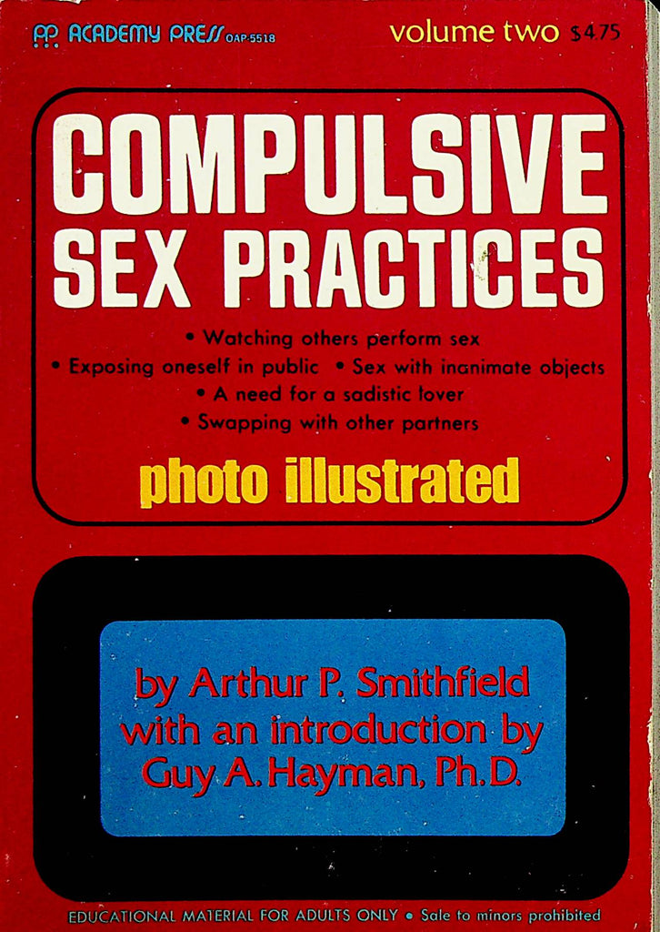 Compulsive Sex Practices Illustrated Book By Arthur P. Smithfield  vol.2 1970  Academy Press   031323lm-p