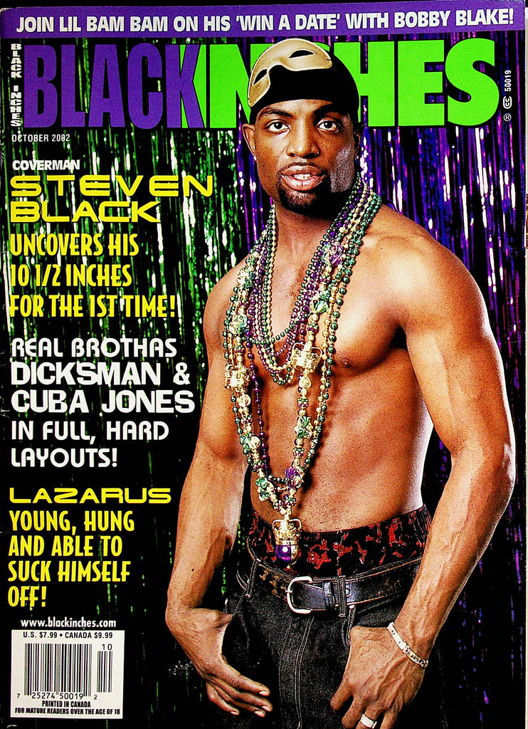 Black Inches Gay Magazine  Coverguy Steven Black  October 2002    022623lm-p
