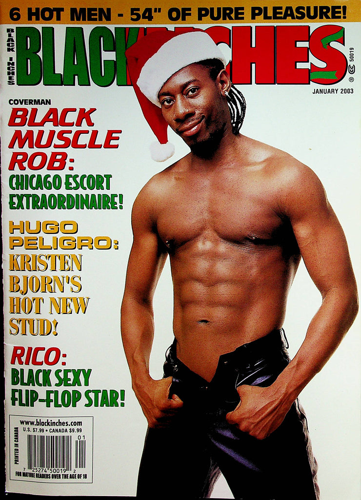 Black Inches Gay Magazine  Black Muscle Rob  January 2003   022623lm-p