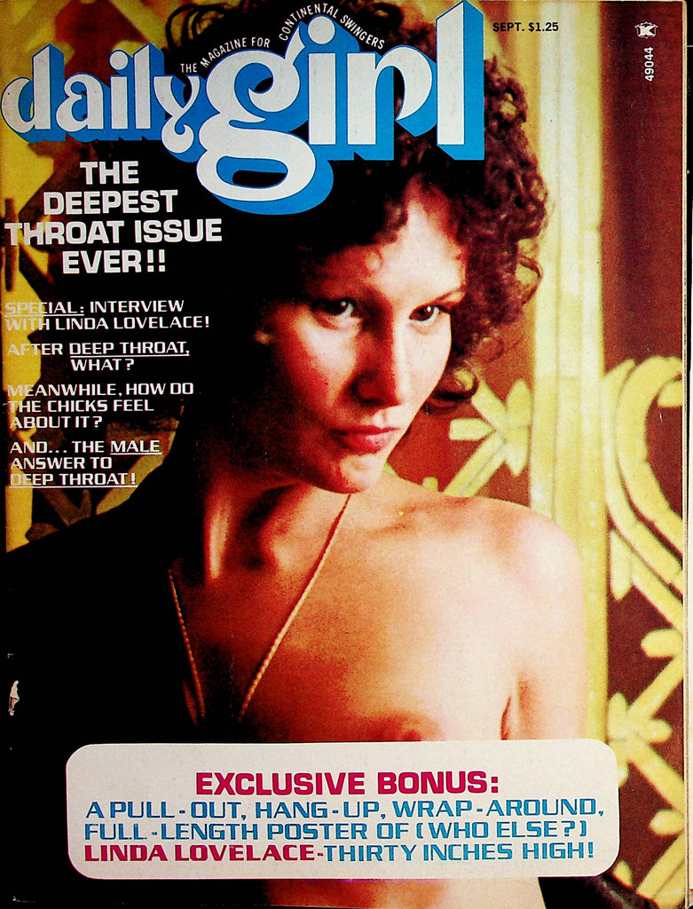 Daily Girl Magazine  Linda Lovelace w/Full Length Poster  September 1973     071222lm-p