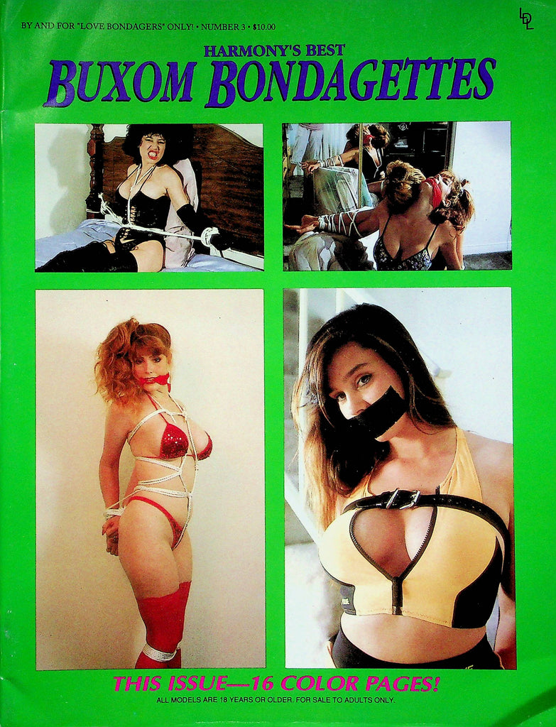 Harmony's Best Buxom Bondagettes Magazine Tori Sinclair & Tiffany Storm No.3 October 1991 122322RP
