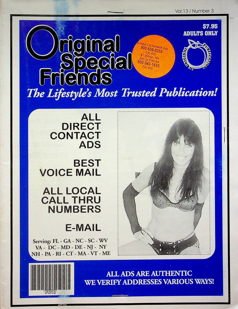 Original Special Friends Magazine All Direct Contact Ads Vol.13 No.3 091522RP