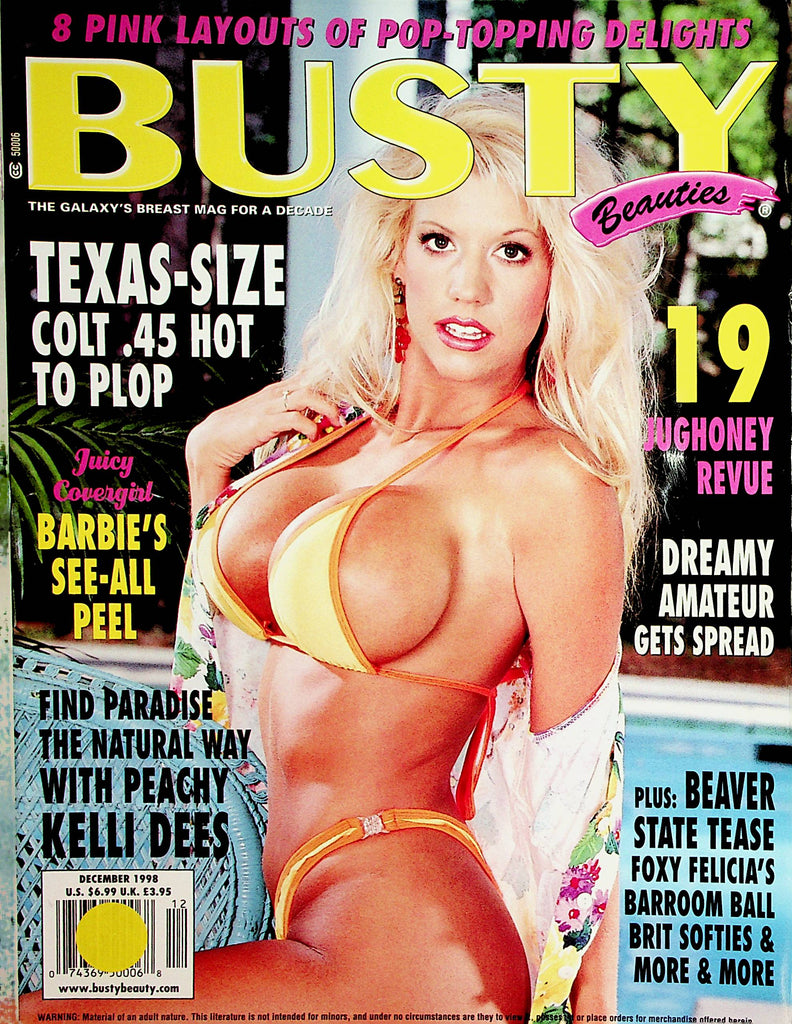 Autographed Busty Beauties Magazine  Colt 45 Centerfold  w/COA  December 1998   122021lm-dm