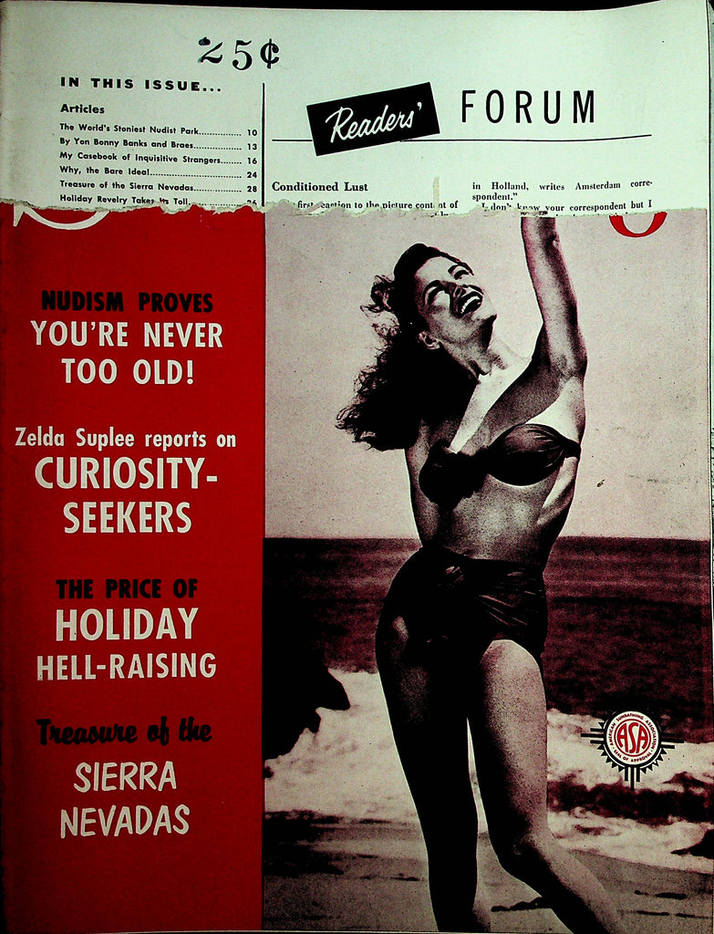 Modern Sunbathing Vintage Nudist  Magazine  January 1956  Readers Copy    112621lm-dm