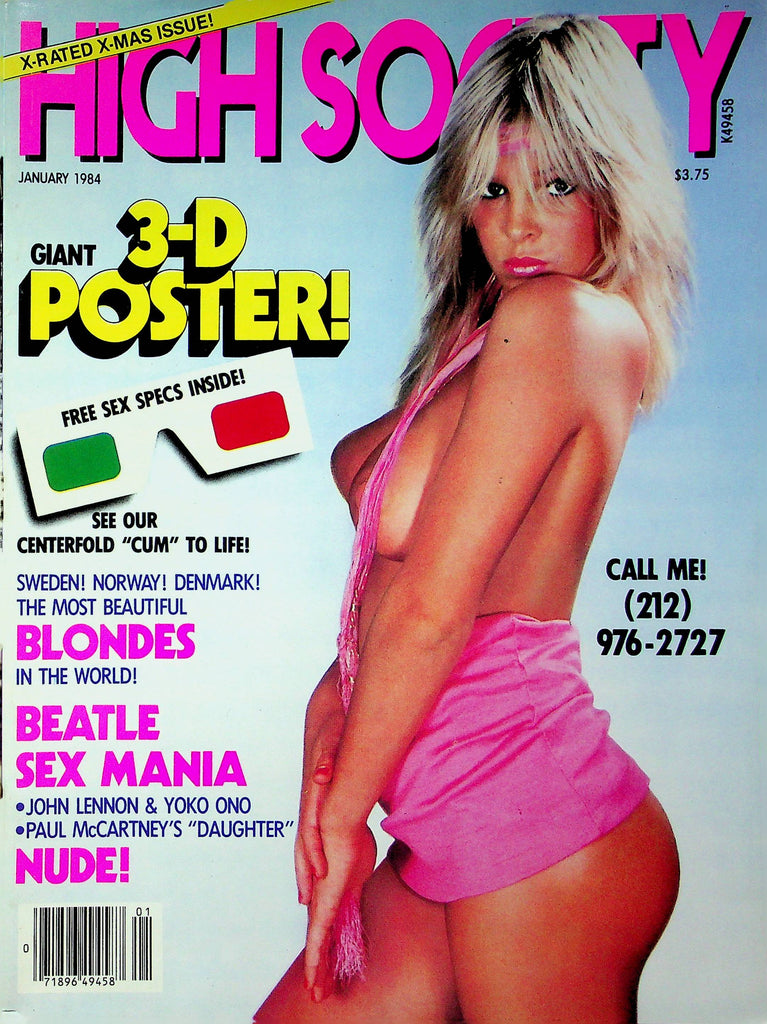 High Society Magazine Dee Dee & Elsa & Katrina January 1984 020223RP