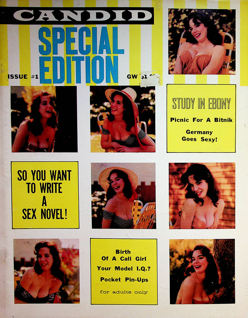 Candid Spevial Edition Magazine   Beach Nymph  Ann Parline  #1 1960   071622lm-p