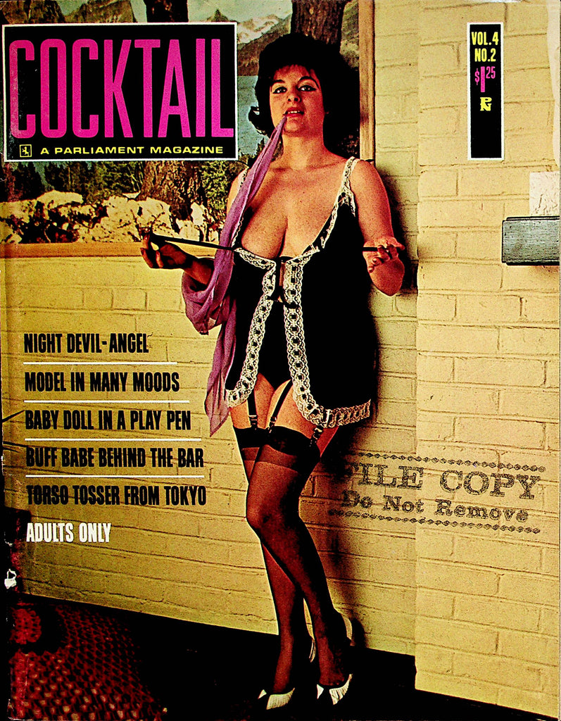 Cocktail Busty Magazine   Centerfold Girl Jerri Burris  vol.4 #2 1964  Parliament Publication  062822lm-p2