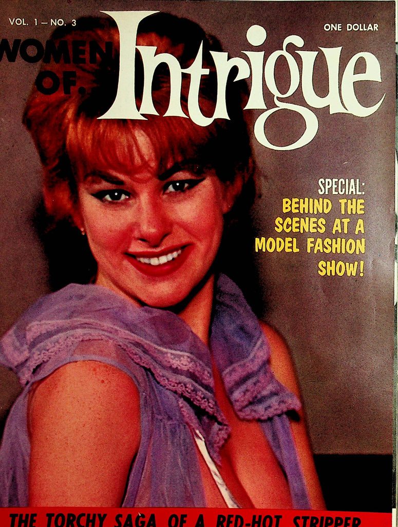 Women Of...Intrigue Magazine   Red-Hot Stripper  vol.1 #3  1960's   082321lm-dm