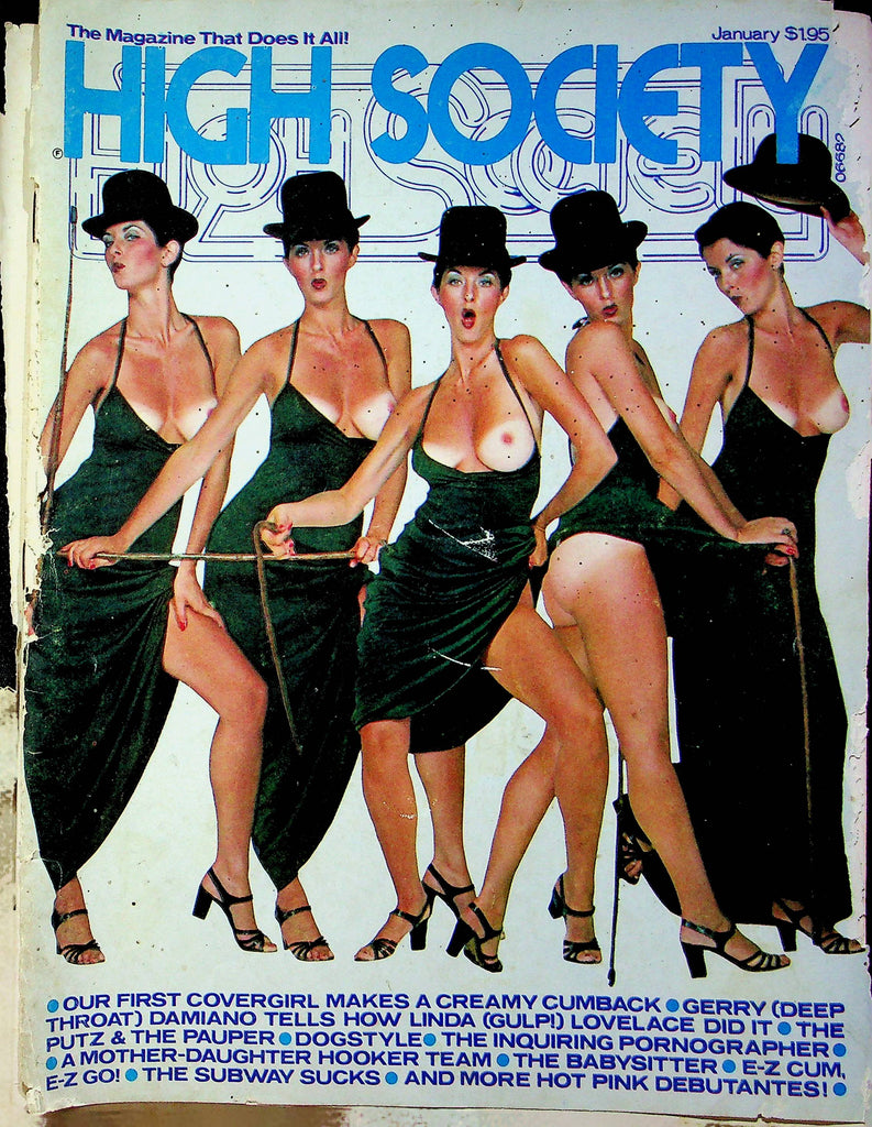 High Society Magazine Gloria Leonard & Lorella Maxwell January 1977 good reading copy 022123RP