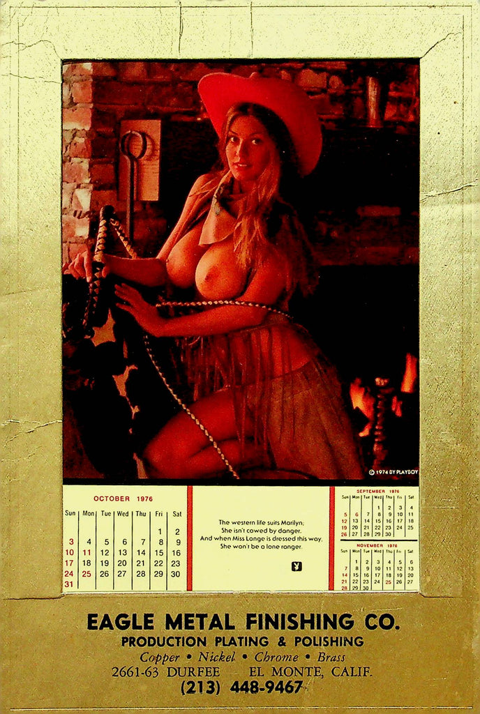Eagle Metal Finishing Co. Picture Calendar October 1976 By Playboy 051022RP