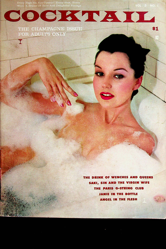 Cocktail Busty Magazine   Janie In The Bottle/ The Champagne Issue   vol.3 #1 1962   Parliament Publication   062822lm-p