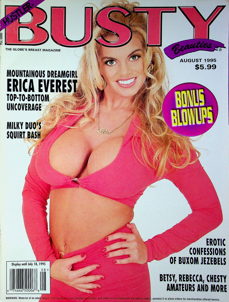 Hustler Busty Beauties Magazine Erica Everest & Betsy & Rebecca August 1995 030123RP