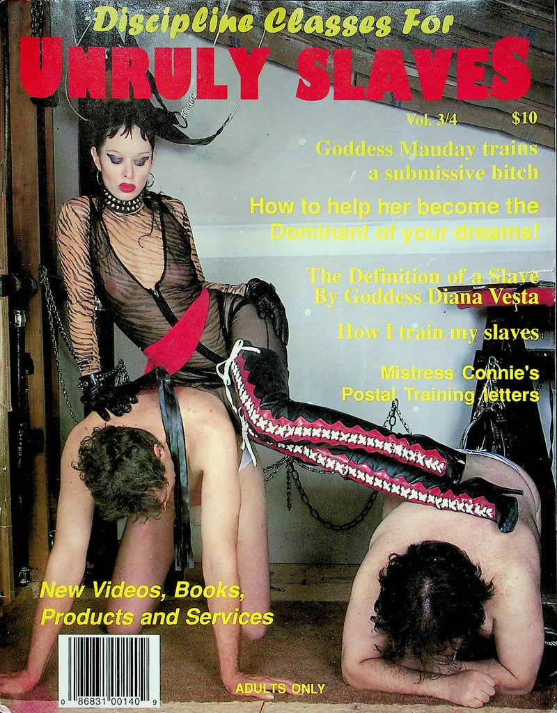 Unruly Slaves Magazine Goddess Mauday & Mistress Connie Vol.3 No.4 1995 012323RP