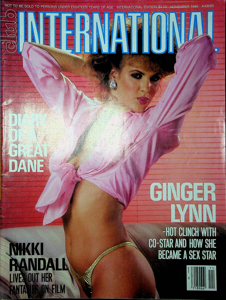 Club International Magazine Nikki Randall & Ginger Lynn November 1986 010523RP
