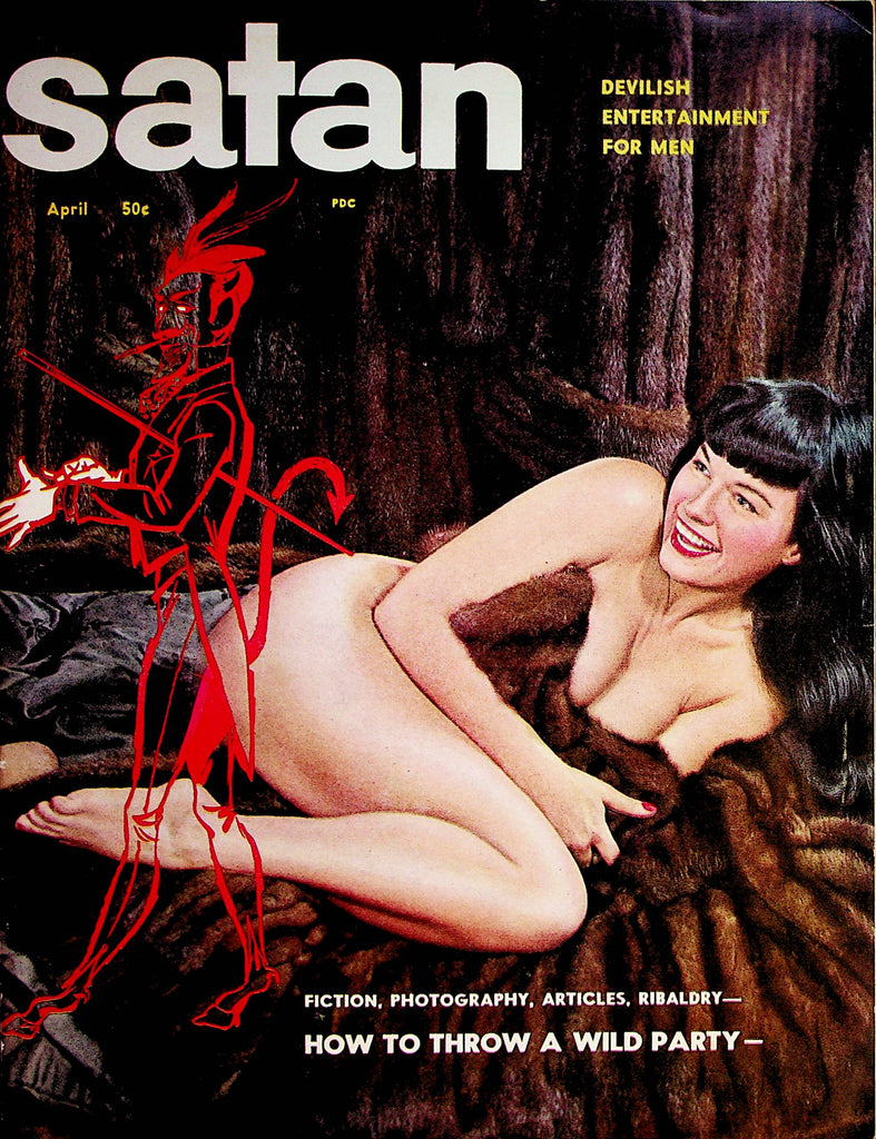 Satan Vintage Magazine  Bettie Page  April 1957   062222lm-p