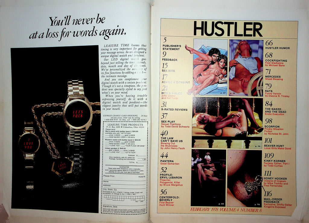 Hustler Magazine Pantera & Ervil LeBaron February 1978 120122RP
