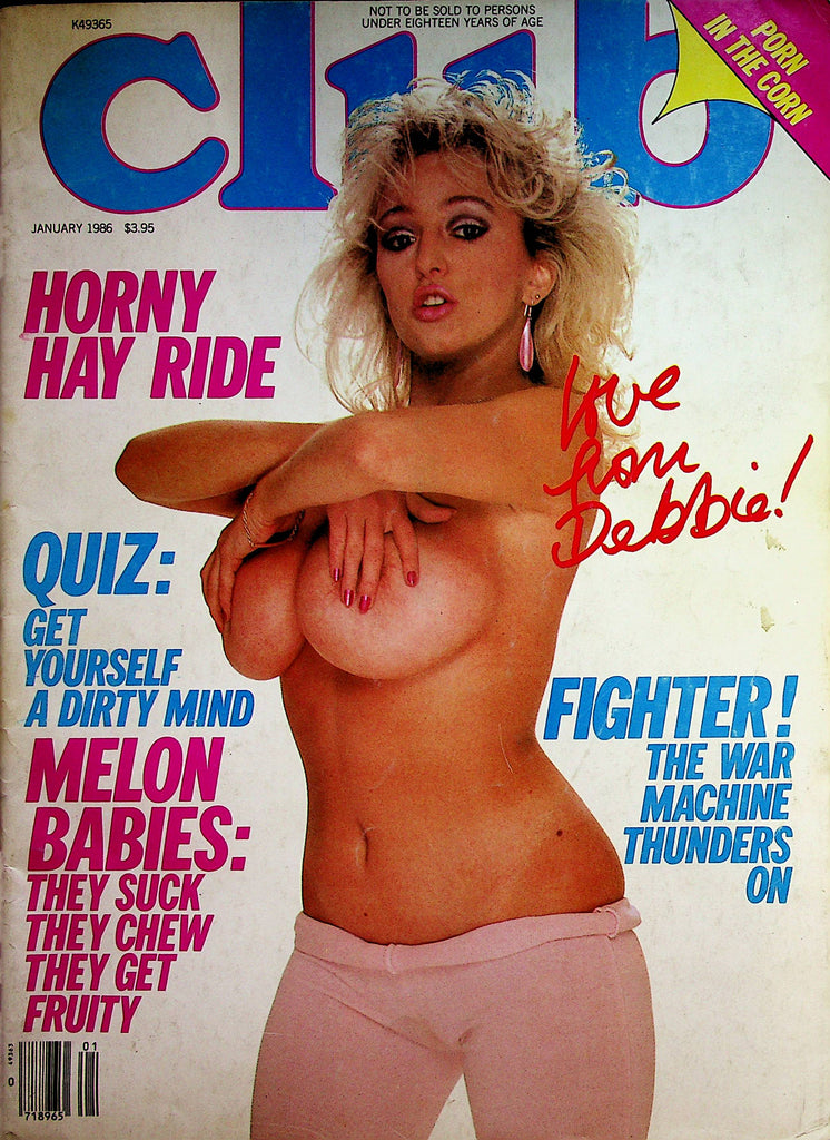 Club Magazine   Covergirl Debbie  January 1986    022723lm-p