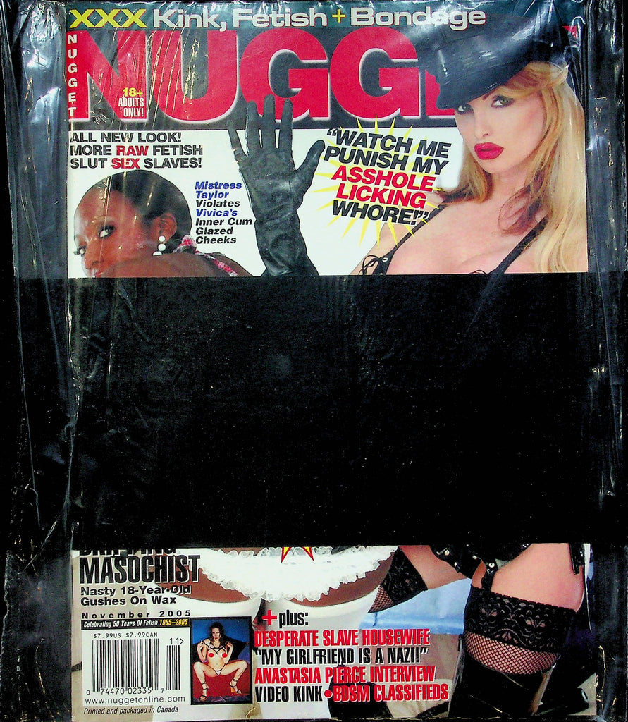 Nugget Magazine Mistress Taylor & Anastasia Pierce Interview November 2005 SEALED 012323RP