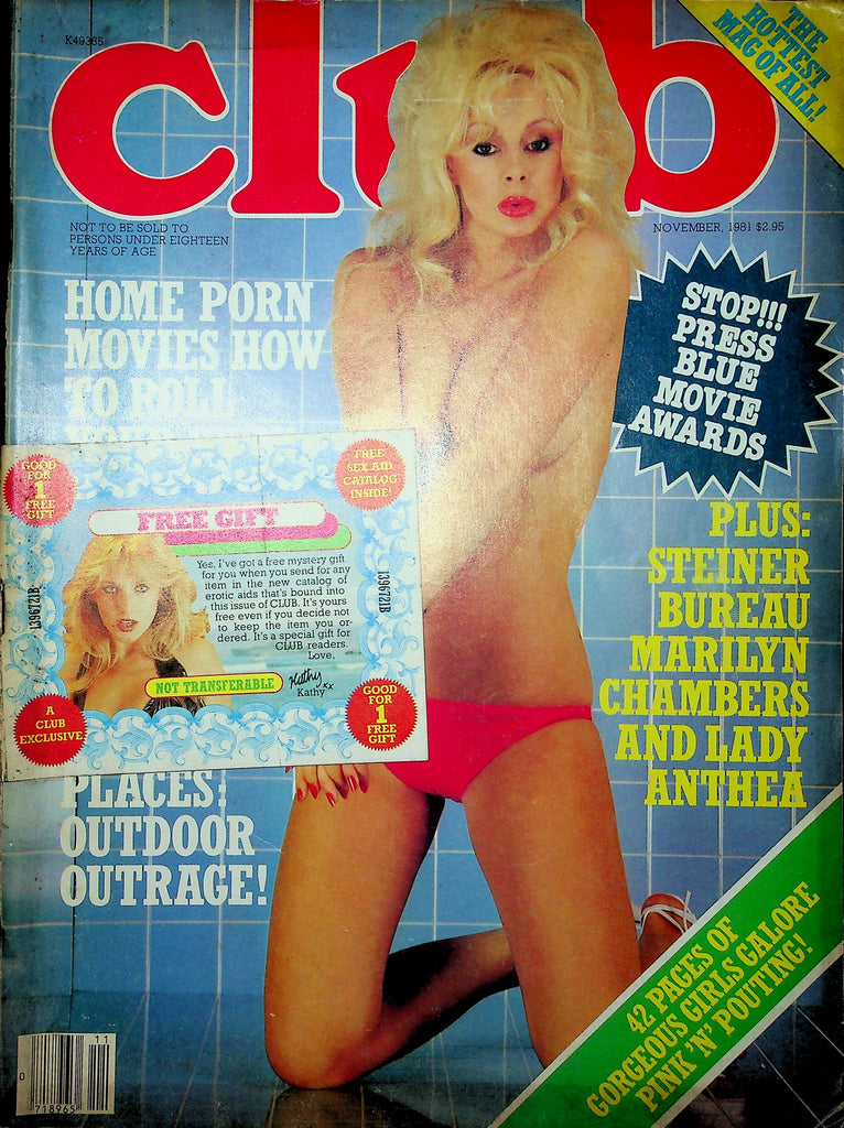 Club Magazine  Marilyn Chambers & Lady Athena November 1981 120922RP