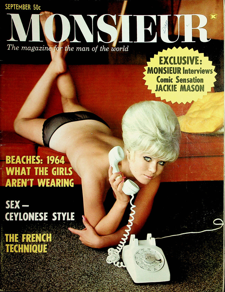 Monsieur Busty Magazine  Covergirl Terry Higgins/ Jackie Mason  September 1964   120721lm-dm